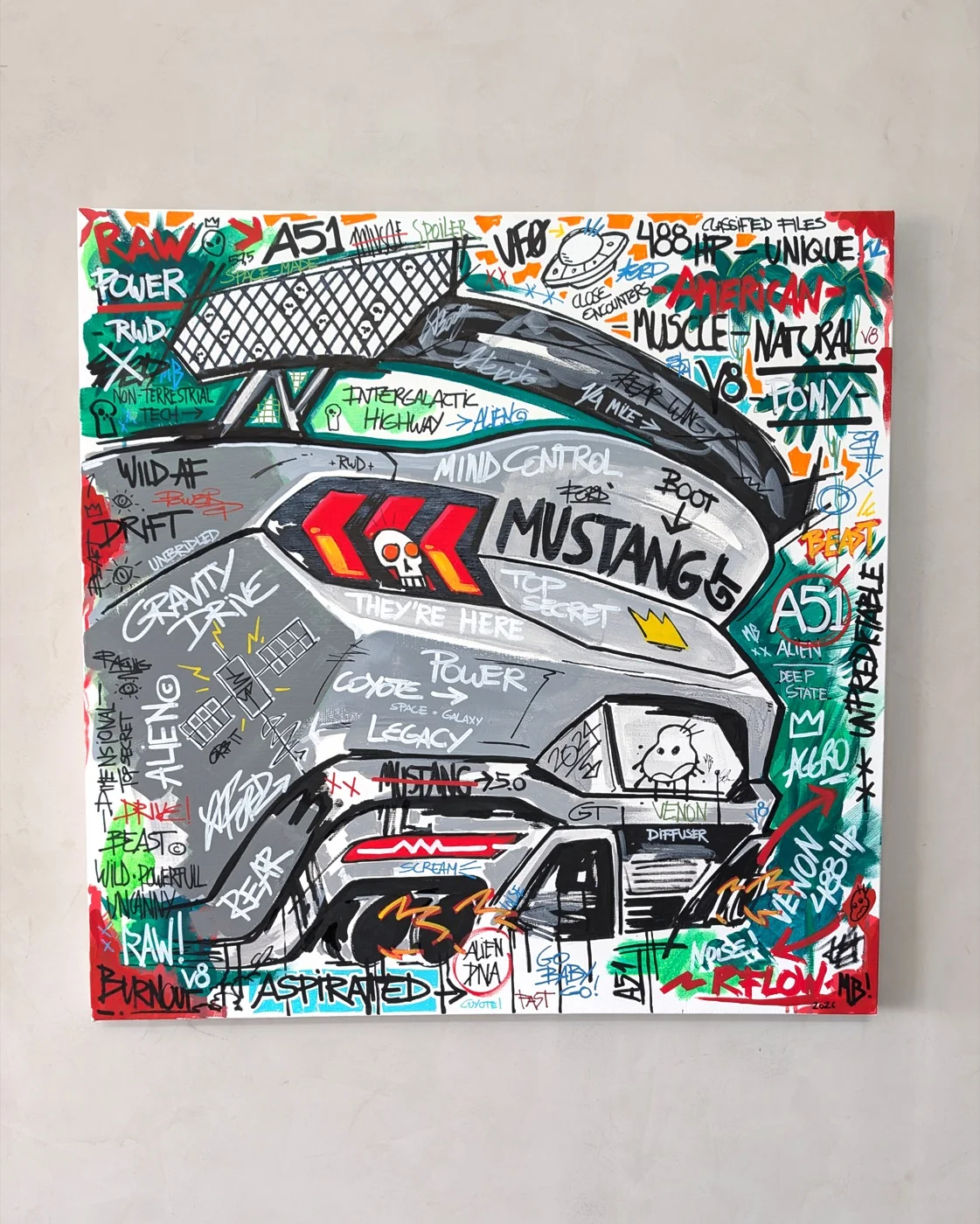 A51 Mustang, pintura de Gus Lima